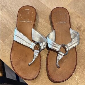 Lilly Pulitzer Metallic Silver Sandals